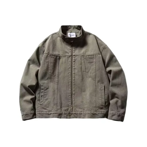 Wooden Rabbit Harrington Воротник-стойка Дизайн Повседневная Куртка Мужская