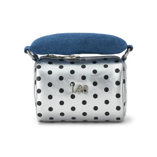 Lee ПУ (полиуретан) текстильная смесь сумка маленькая женский серебряный розовый
