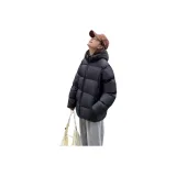 Черный хлопковый пуховик