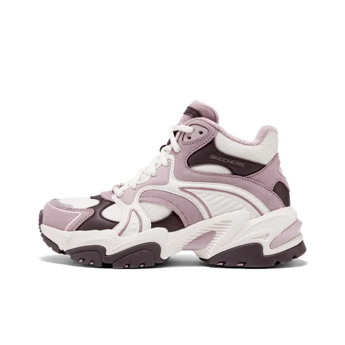 Skechers Винтаж Mecha Shoes 2025 Fall Термический MID Топ Карманный Кроссовки Женские Мятный Розовый