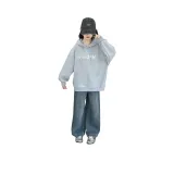 Серый свитшот + джинсы