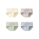 Улучшенный медицинский стандарт Тип A Малыш Хлопок [4 шт] Шампанский белый + Светлый кофейный + Светло-зеленый + Светло-синий (Полные штаны 10A Антибактериальный)