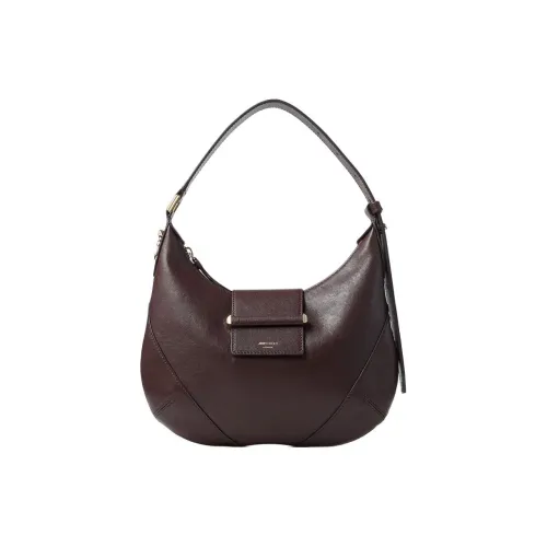 Jimmy Choo Байкер Кожа Бродяга Сумка на плечо Маленькая Женская Шоколад