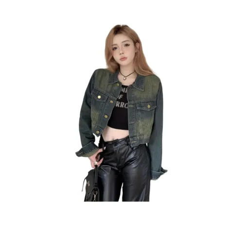 REMOULD Винтажный синий женский джинсовый куртка