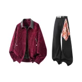 Бордовые + Черные штаны