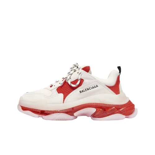 Balenciaga Triple S Low Топ Толстая подошва Кроссовки Мужские Бежевый Оранжевый Розовый