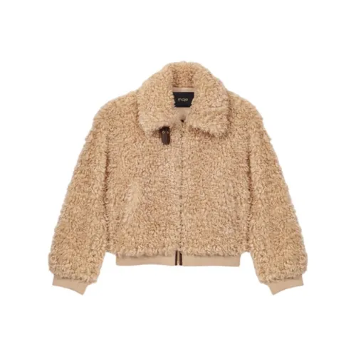 Maje CAMEL Женские бархатные куртки