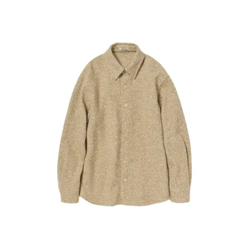 Auralee Fw25 HOMESPUN Твид Рубашка Блоуз Рубашка Женская