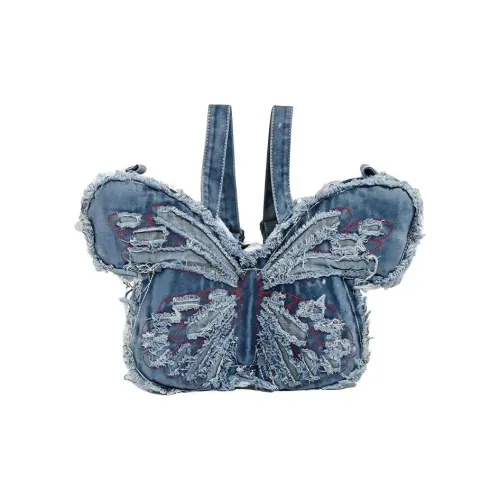 MINLUBAOLUO Denim Backpack Standard Women's Multicolor MINLUBAOLUO Деним Рюкзак Стандартный Женские Многоцветный