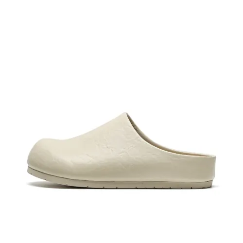 Mule Donkey Резиновая подошва устойчивая к истиранию домашние тапочки унисекс цвет экрю