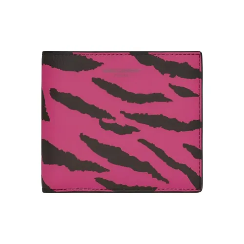 SAINT LAURENT Кошелек из телячьей кожи унисекс розовый и черный