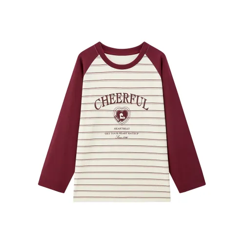 LEDIN Темный Гранат Красный В наличии Женские T-Рубашки