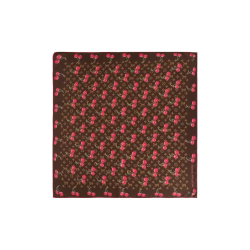 LOUIS VUITTON Шелковые шарфы Унисекс Коричневый