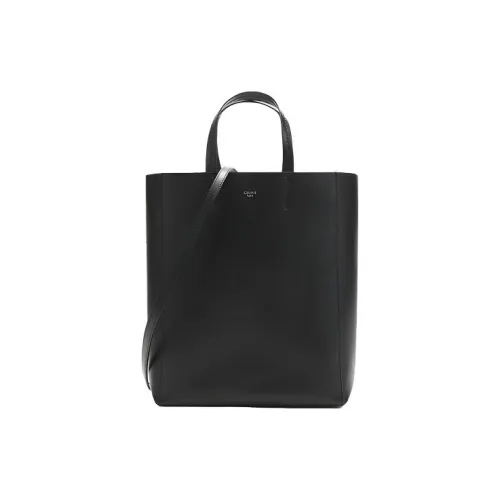 CELINE Cabas Коровья кожа крупнозернистая Тот сумка сумка для покупок сумка через плечо сумка маленькая Женская Черная