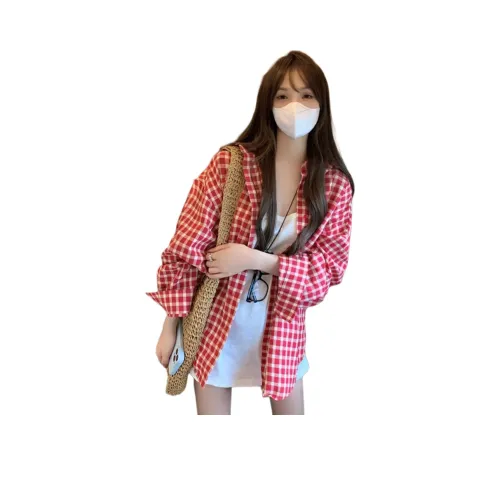 PISYPOX Red Unisex Shirts PISYPOX Красный Унисекс Рубашки