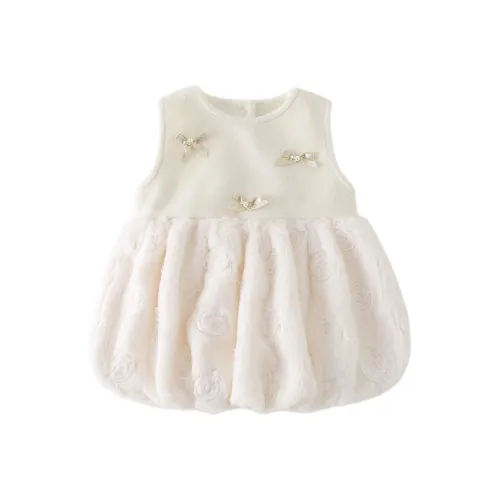 XiaoJinBu Белые Платья для Малышей