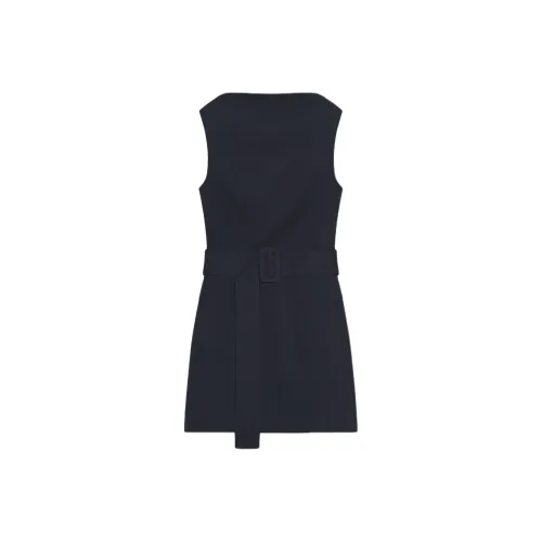 ZARA Глубокий морской синий Женские Платья без рукавов