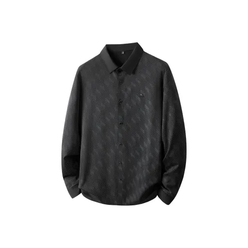 BAISHENGHU Мужские черные рубашки