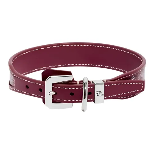 GOYARD Goyardine Холст с Clamecy Коровья кожа Ожерелье-чокер "Собака's Teeth" Аксессуар Унисекс Бургунди