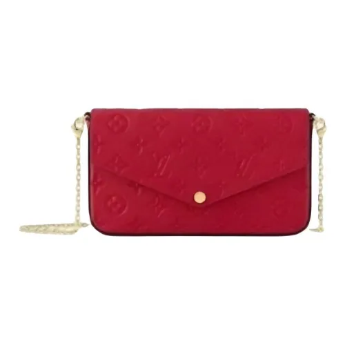 LOUIS VUITTON Сумка через плечо из коровьей кожи женская красная