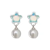 Серьги-звезды, игла из серебра 925 пробы, стиль бусины