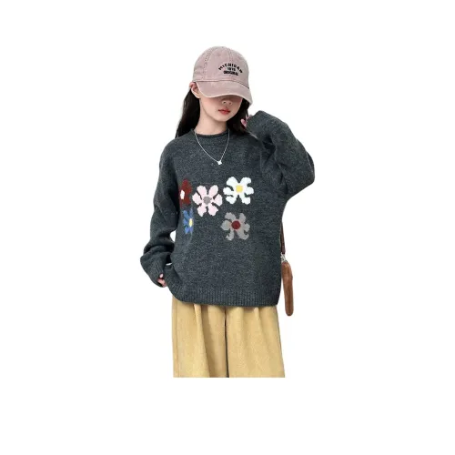 Синий цвет. Цветочный свитер Kids свитеры