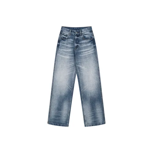 A3G4 Синий Унисекс Джинсы