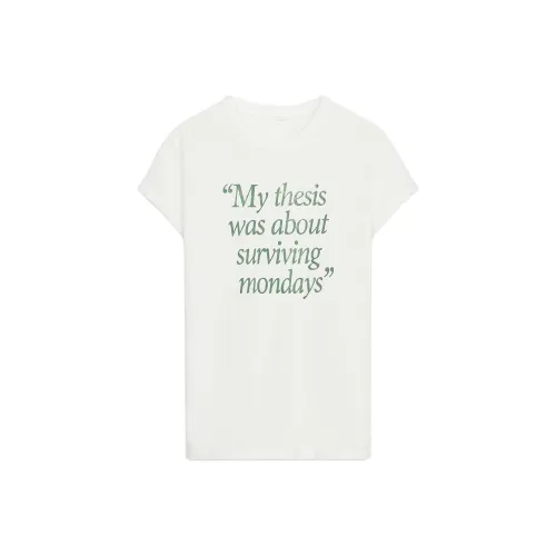 ZARA Белый Зеленый Женские T-рубашки