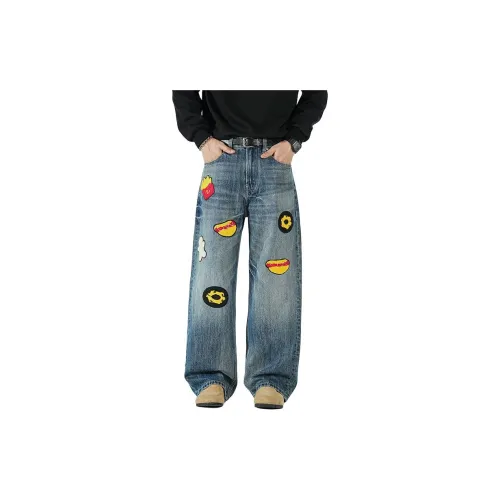 MR.MUDI Синий Унисекс Джинсы