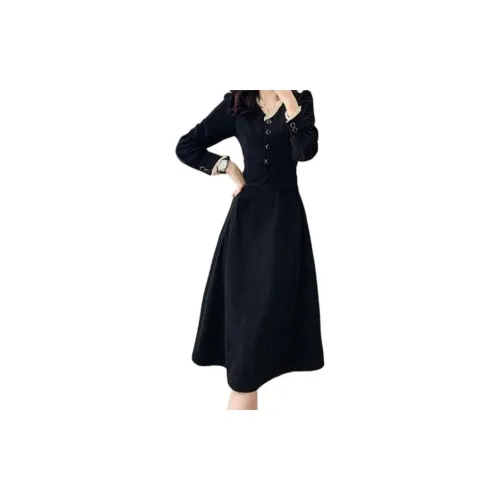 STYUW Длинное платье с длинным рукавом женское