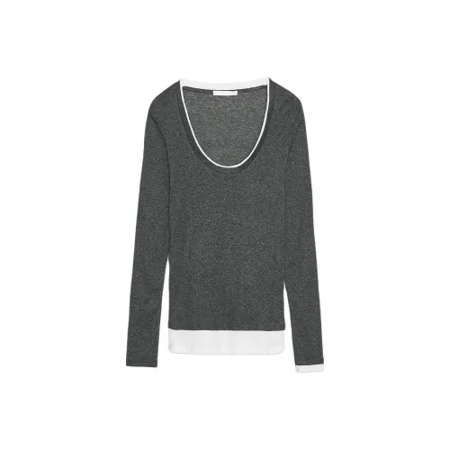 ZARA Темный Зебра С принтом Серый Женский T-Рубашка