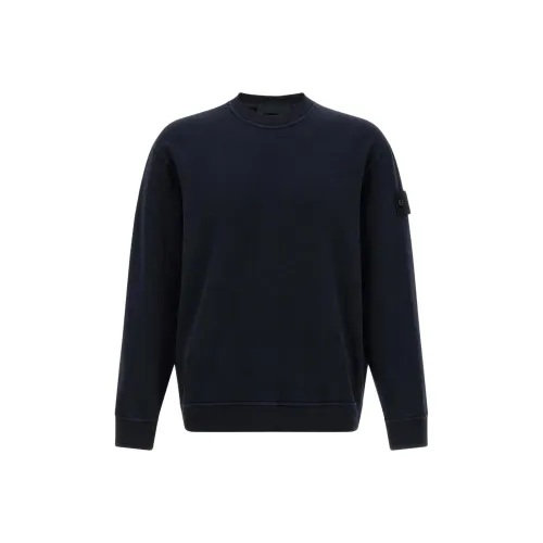 STONE ISLAND Морской синий Мужские Свитшоты