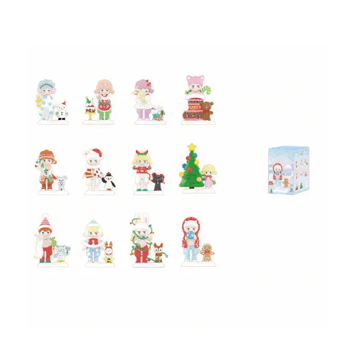 POP MART Pansum Сатир Rory Serene Зимняя коллекция Слепые коробки Один Mystery Коробка Целая коробка 12 шт
