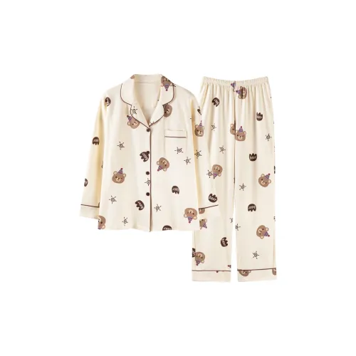 Pretty lady Молоко Белый Женский Пижамный Комплект