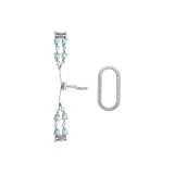 [Белый циркон Бабочка + Серебряный Ромб Чехол]