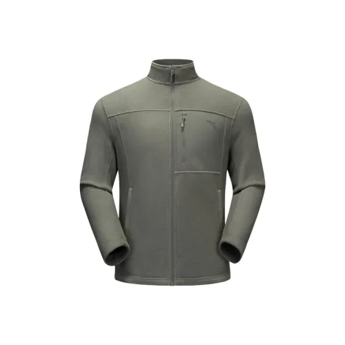 CHAOJIANTA Polartec Флис Термический Воротник-стойка Трикотажная ткань Топ Унисекс Ветер Enchanting Зеленый