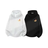 [Дышащий хлопок, мягкий, удобный] Белый, серый, вереск (B Гамбургер Sausage Логотип на груди_b Гамбургер Sausage Логотип на спине) + Черный (B Гамбургер Sausage Логотип на груди_b Гамбургер Sausage Логотип на спине)