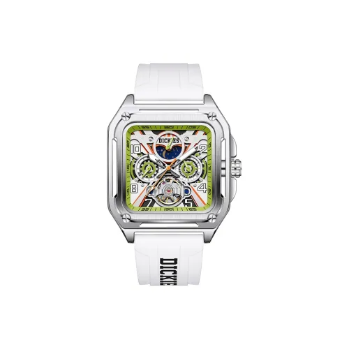 Dickies Наручные часы Механический механизм Силиконовый ремешок Белый циферблат Мужские часы