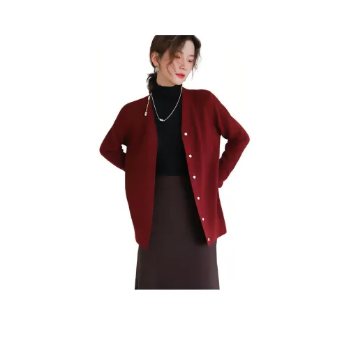 DianThia Свитер Женский Бордовый