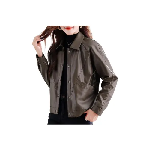 The Temptation Of The Muse Повседневная куртка отворотный воротник кожа куртка пальто женские