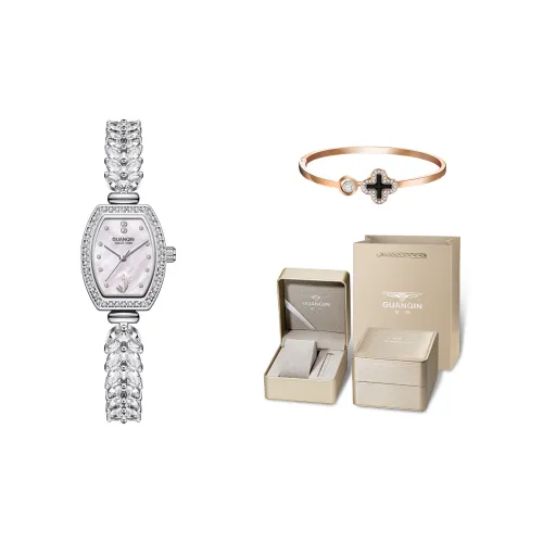 GUANQIN Кварцевый механизм металлический ремешок женские часы цвет циферблата