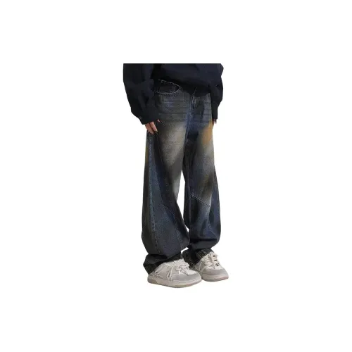 KAIZZGAO Синий Мужской Джинсы