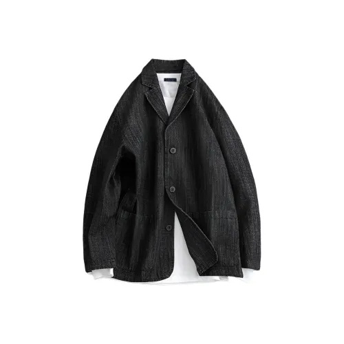 SLLAVIF Черные Мужские Джинсовые Куртки