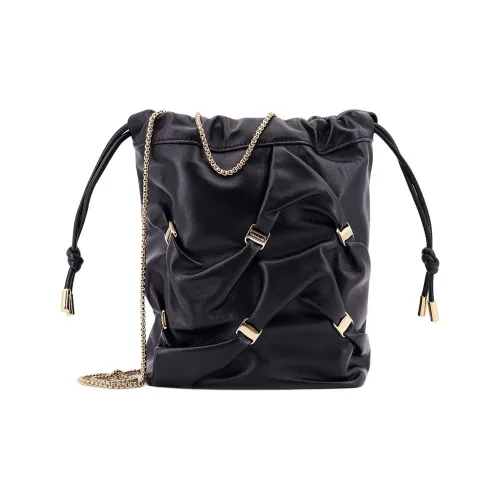 Ferragamo Кожа Ведрообразная Сумка через плечо Женская Черная