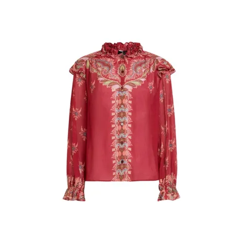 ETRO Бордово-красные Женские Рубашки