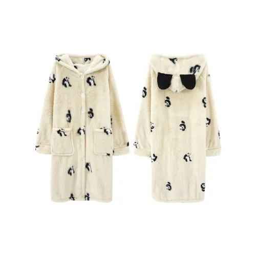 QIAOYUN Абрикос Женские Банные халаты