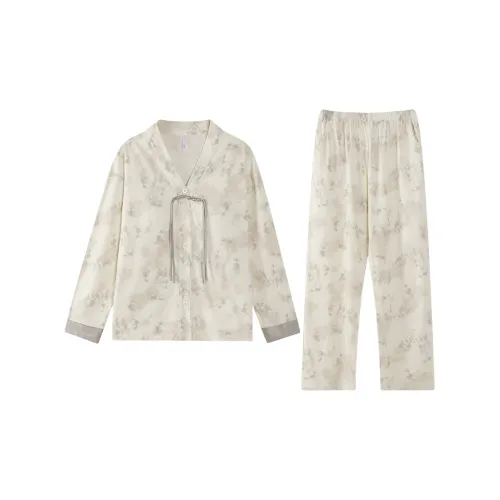 FENTENGCARE Белый Женский Пижамный Комплект