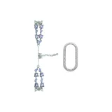 [Фиолетовый алмаз Бабочка + Серебряный Ромб Чехол]