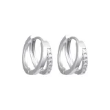 Ультра-Сияющий Циркон Двойной Обертка Серьги-Кольца (1 Пара)