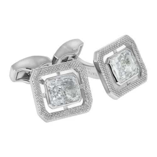 TATEOSSIAN Циркон Запонки с родиевым покрытием унисекс